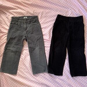 Old Navy and Toughkids Corduroy Pants 3T Grey & Black
